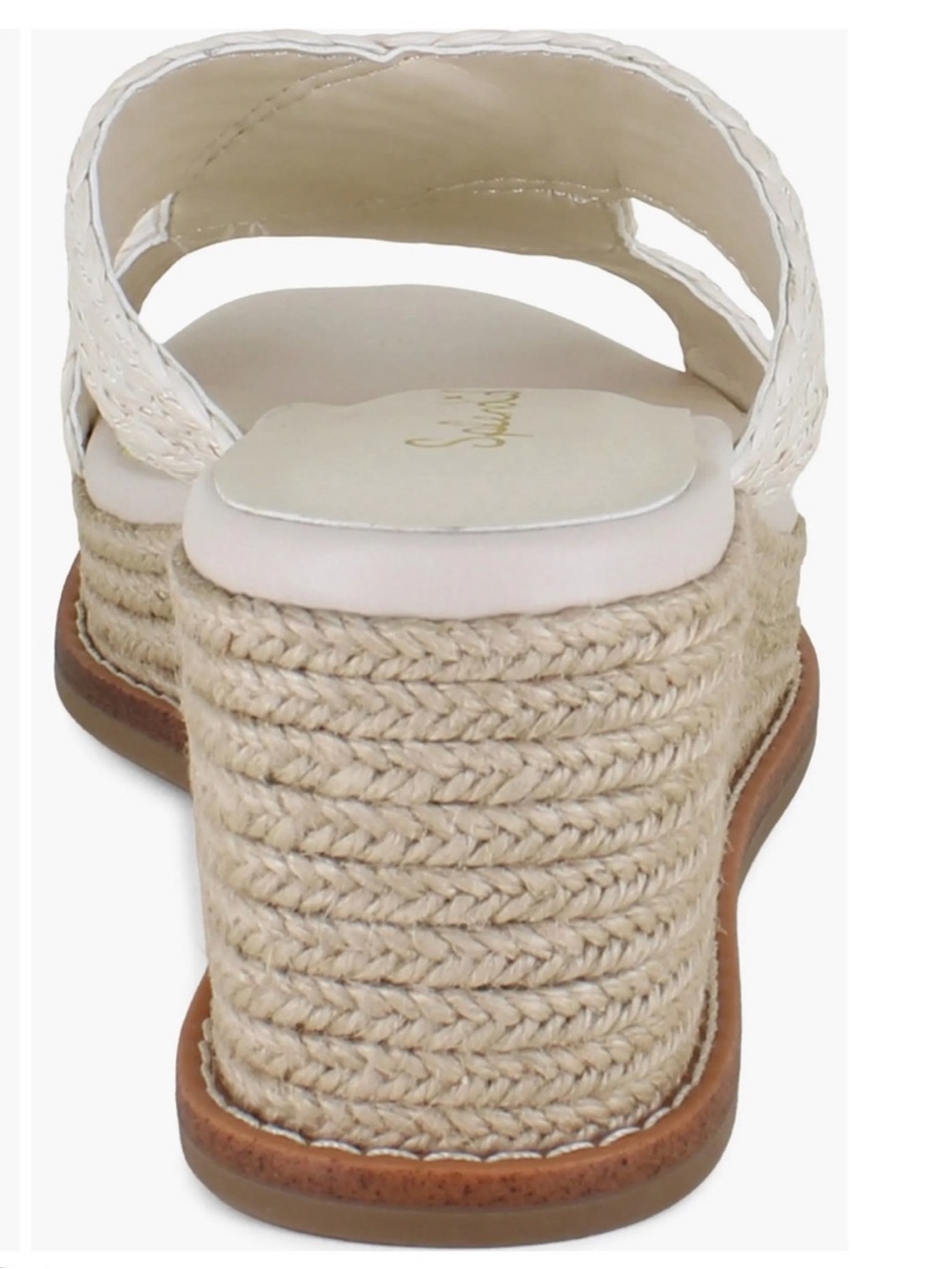 Splendid Daria White Oat Braided Espadrille Wedge Slide Sandal NIB NWT Size 10 - Picture 5 of 13